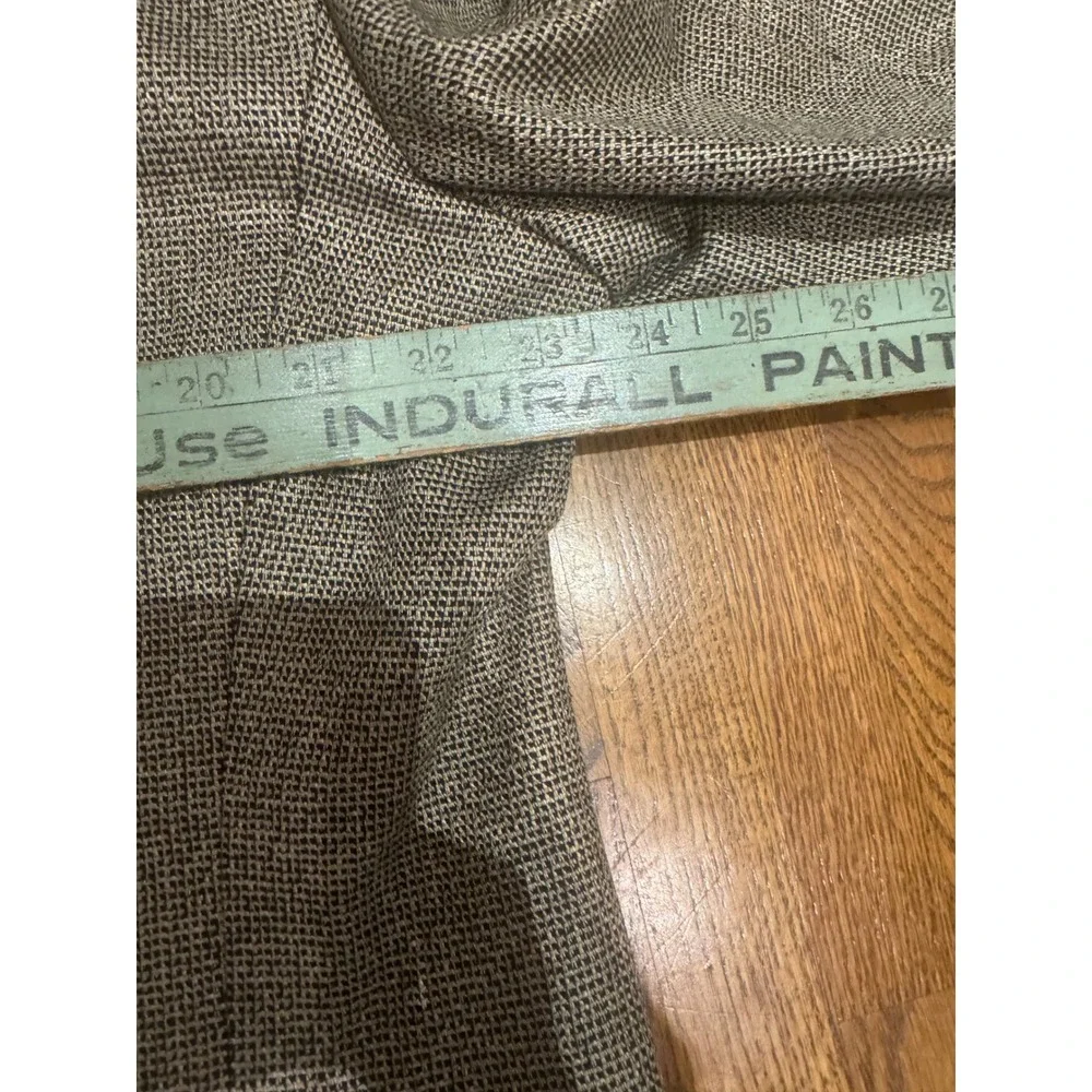 Vintage Hart Schaffner Marx Men's Wool/Silk Micro-Check Grey Tan Blazer 48R